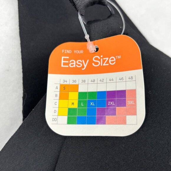 Warners Wireless Lift Bra Size 2XL Black Light Supportive Side Smoothing Panels - Picture 5 of 9